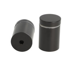 Aluminium Skiltebeslag - 25x30mm - Sort