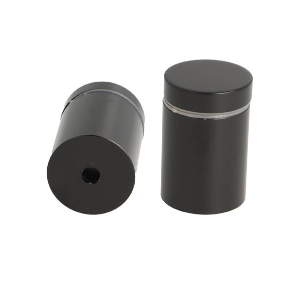 Aluminium Skiltebeslag - 25x30mm - Sort