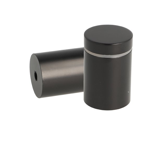 Aluminium Skiltebeslag - 25x30mm - Sort