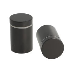 Aluminium Skiltebeslag - 25x30mm - Sort