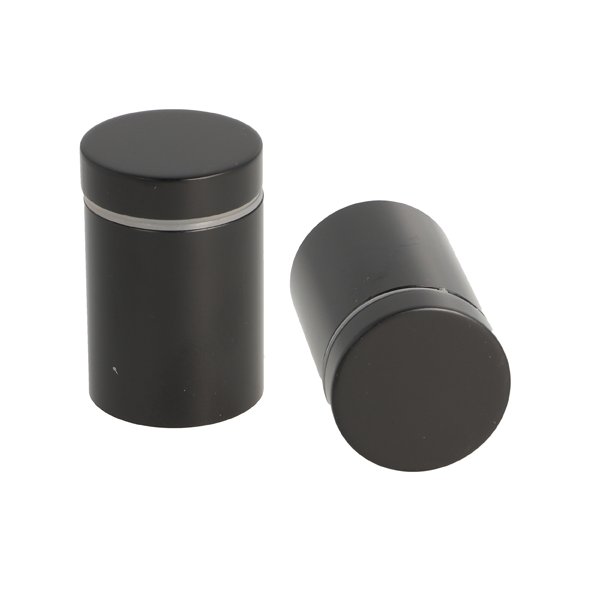 Aluminium Skiltebeslag - 25x30mm - Sort