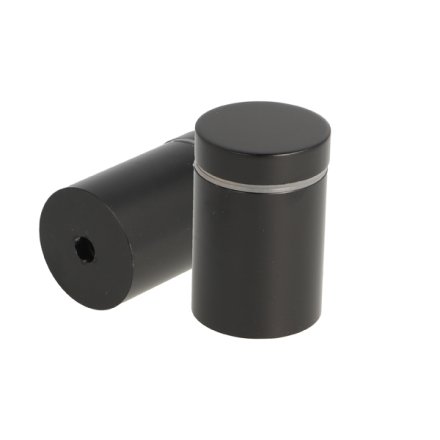Aluminium Skiltebeslag - �25x30mm - Sort
