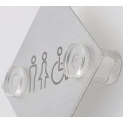 Skiltebeslag - 19x25mm - Transparent