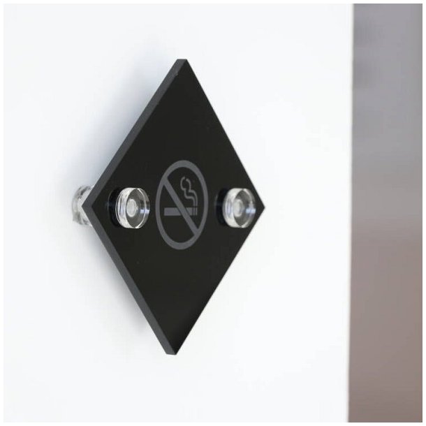 Skiltebeslag - 19x19mm - Transparent