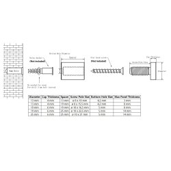 Skiltebeslag - 13x19mm - Transparent