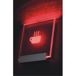 Skilte Klemmeholder - LED (Hvidt Lys) - 80mm - Mat Finish