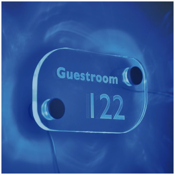 Skiltebeslag 2 Stk - LED (Blt Lys) - Mat Finish