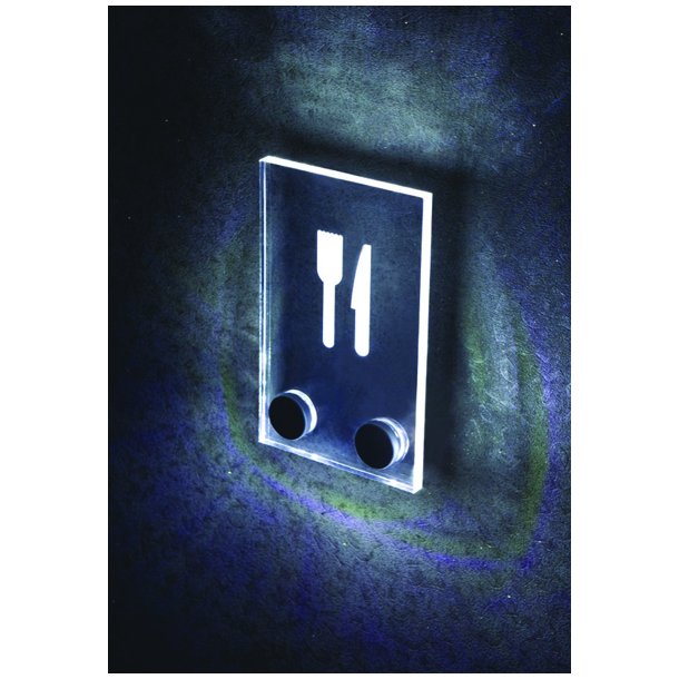 Skiltebeslag 2 Stk - LED (Hvidt Lys) - Mat Finish