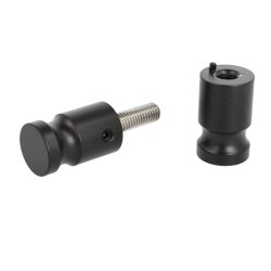 Drknop til Toiletbs 25x40mm - Sort - Rustfri Stl