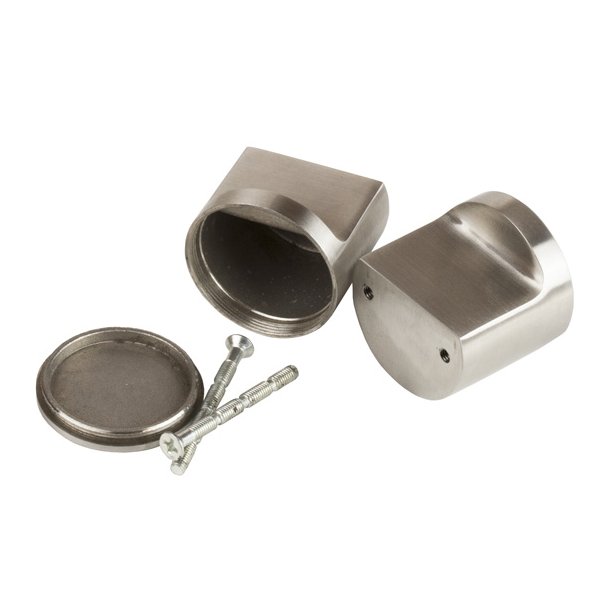 Drknop 40x39mm til Toiletbs - Rustfri Stl