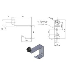 Drstopper "Ant"-  med Krog - Rustfri Stl