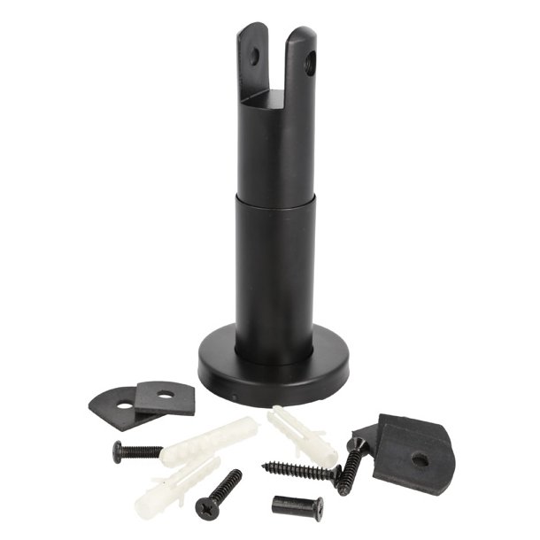 Fod til Toiletbs (118-175mm) - Sort - Rustfri Stl