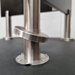 Fod til Toiletbs (118-175mm) - Rustfri Stl