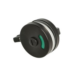 Toiletbestning- Rustfri Stl - med Markr - Sort