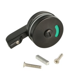 Toiletbestning- Rustfri Stl - med Markr - Sort