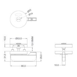 Toiletbestning- Rustfri Stl - med Markr