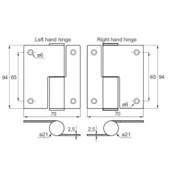 Lftehngsel Forskudt - Hjrehngt - Rustfri Stl