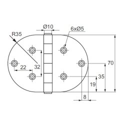 Bladhngsel - Rustfri Stl - 98x70x2mm