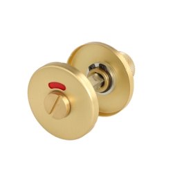 Toiletbestning "House" - Brstet Messing- med Markr