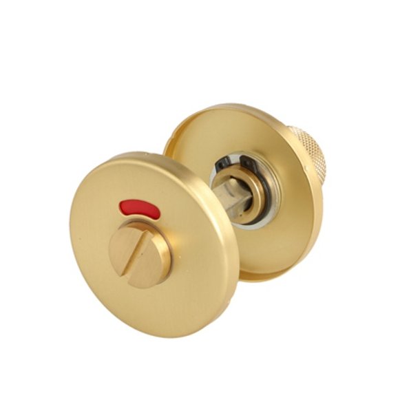 Toiletbestning "House" - Brstet Messing- med Markr