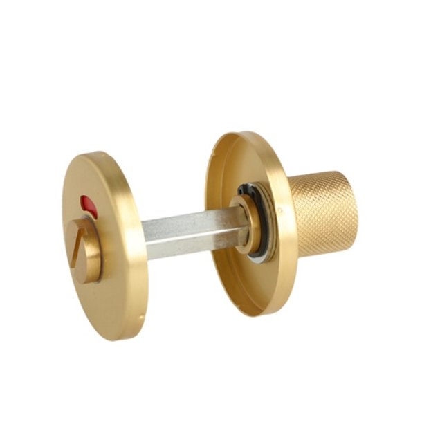 Toiletbestning "House" - Brstet Messing- med Markr