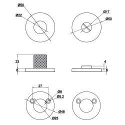 Toiletbestning "House" - Mat Sort - uden Markr