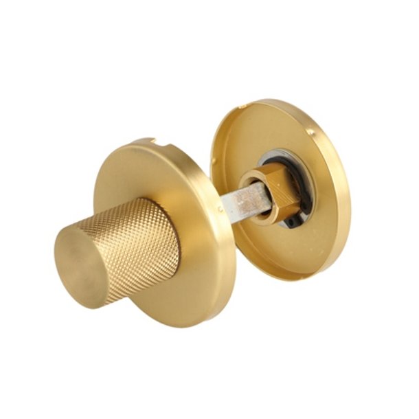 Toiletbestning "House" - Brstet Messing- uden Markr