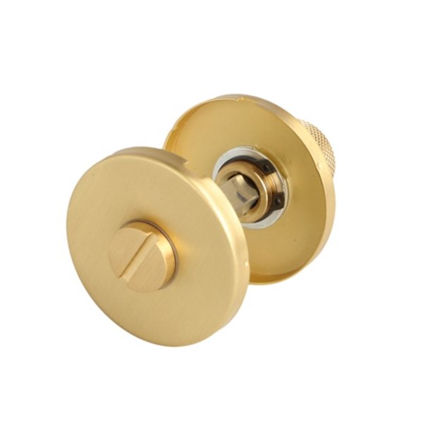 Toiletbestning "House" - Brstet Messing- uden Markr