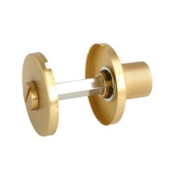 Toiletbestning "House" - Brstet Messing- uden Markr