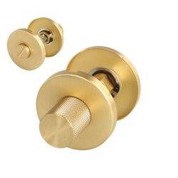 Toiletbestning "House" - Brstet Messing- uden Markr