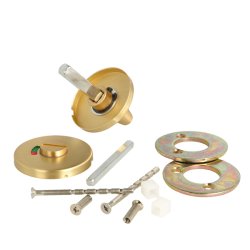 Toiletbestning "Pop" - Brstet Messing- med Markr