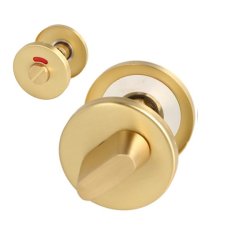 Toiletbestning "Pop" - Brstet Messing- med Markr