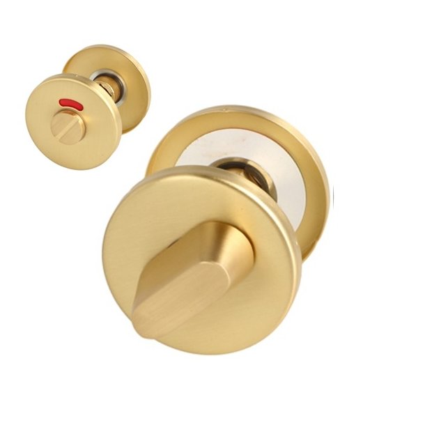 Toiletbestning "Pop" - Brstet Messing- med Markr