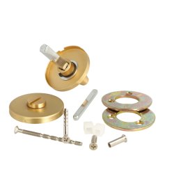 Toiletbestning "Pop" - Brstet Messing- uden Markr