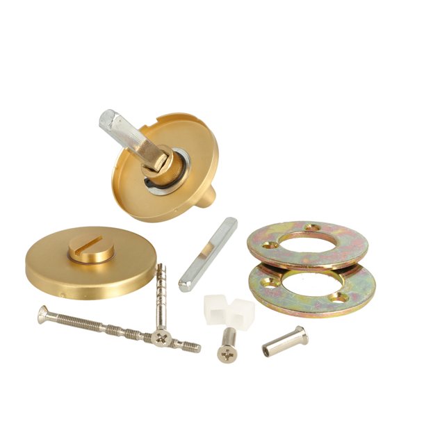 Toiletbestning "Pop" - Brstet Messing- uden Markr