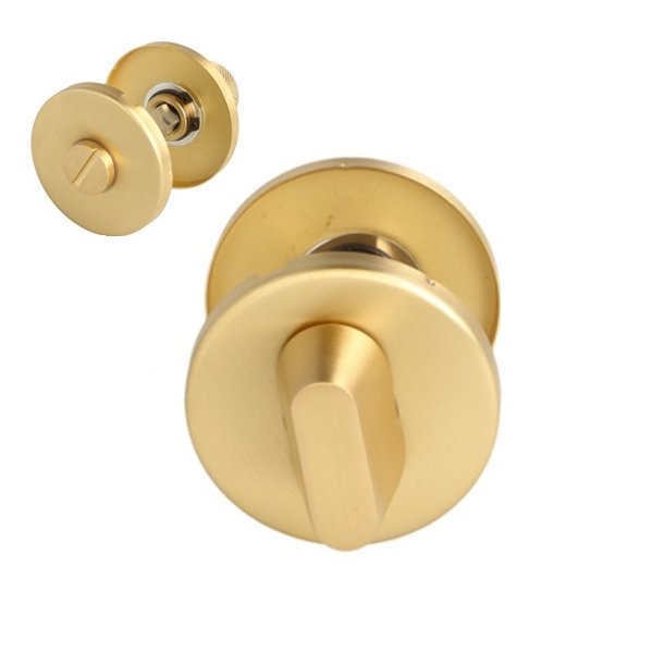 Toiletbestning "Pop" - Brstet Messing- uden Markr