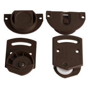 Skydedrsbeslag St til Skydedr - Brun