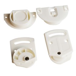 Skydedrsbeslag St til Skydedr - Hvid