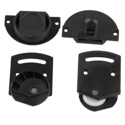 Skydedrsbeslag St til Skydedr - Sort