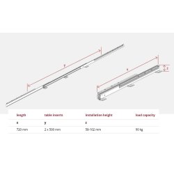 Bordudtrk Asynkron 90kg - bnings Lngde 1100mm