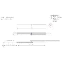 Bordudtrk i Tr - bnings Lngde 960mm