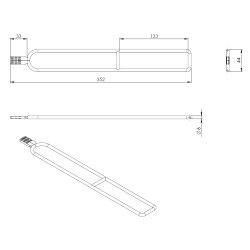 Gummibnd "Grabs" 352mm - Sort