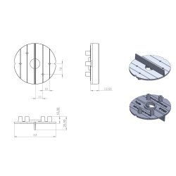 Boreskabelon til Sp�ndebeslag "Turtle"