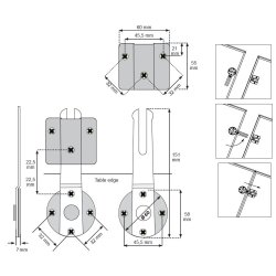 Koblingsbeslag 151mm - Elforzinket
