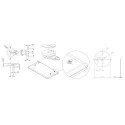 Krog med Afstandstykke til "Swing" - Sort Plast