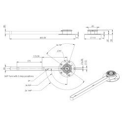 Roterbar Tillgsplade System "Swing" - Rustfri Stl