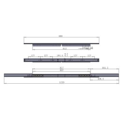 Bordudtrk Synkron 60kg - bnings Lngde 607mm