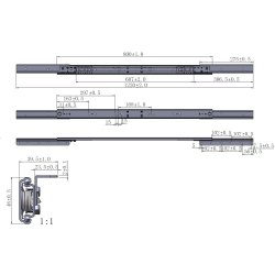 Bordudtrk Synkron 90kg - bnings Lngde 607mm