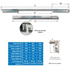 Bordudtrk Synkron 60kg- m/Bremse - bning 607mm