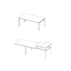 Bordudtrk Ensidigt 48kg - m/Bremse - bning 715mm